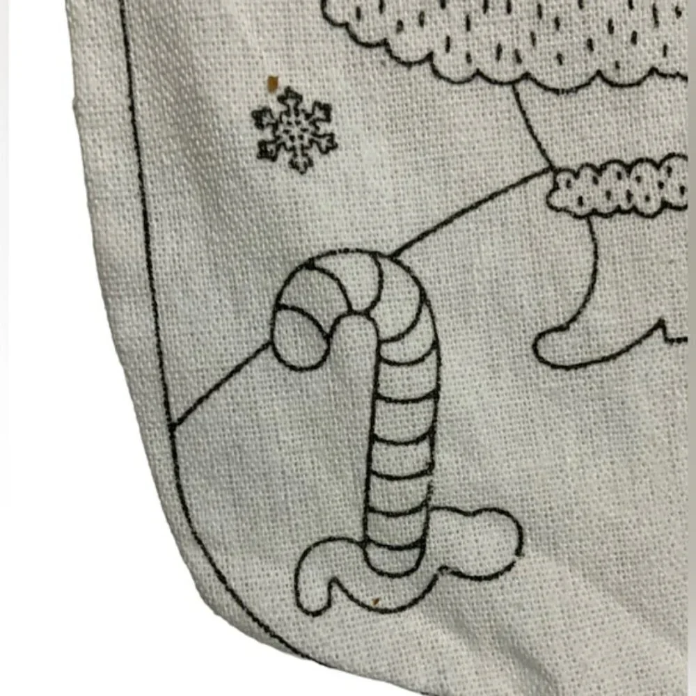 Christmas Stocking Color Your Own Canvas Fabric Stocking With Markers 15 inches
